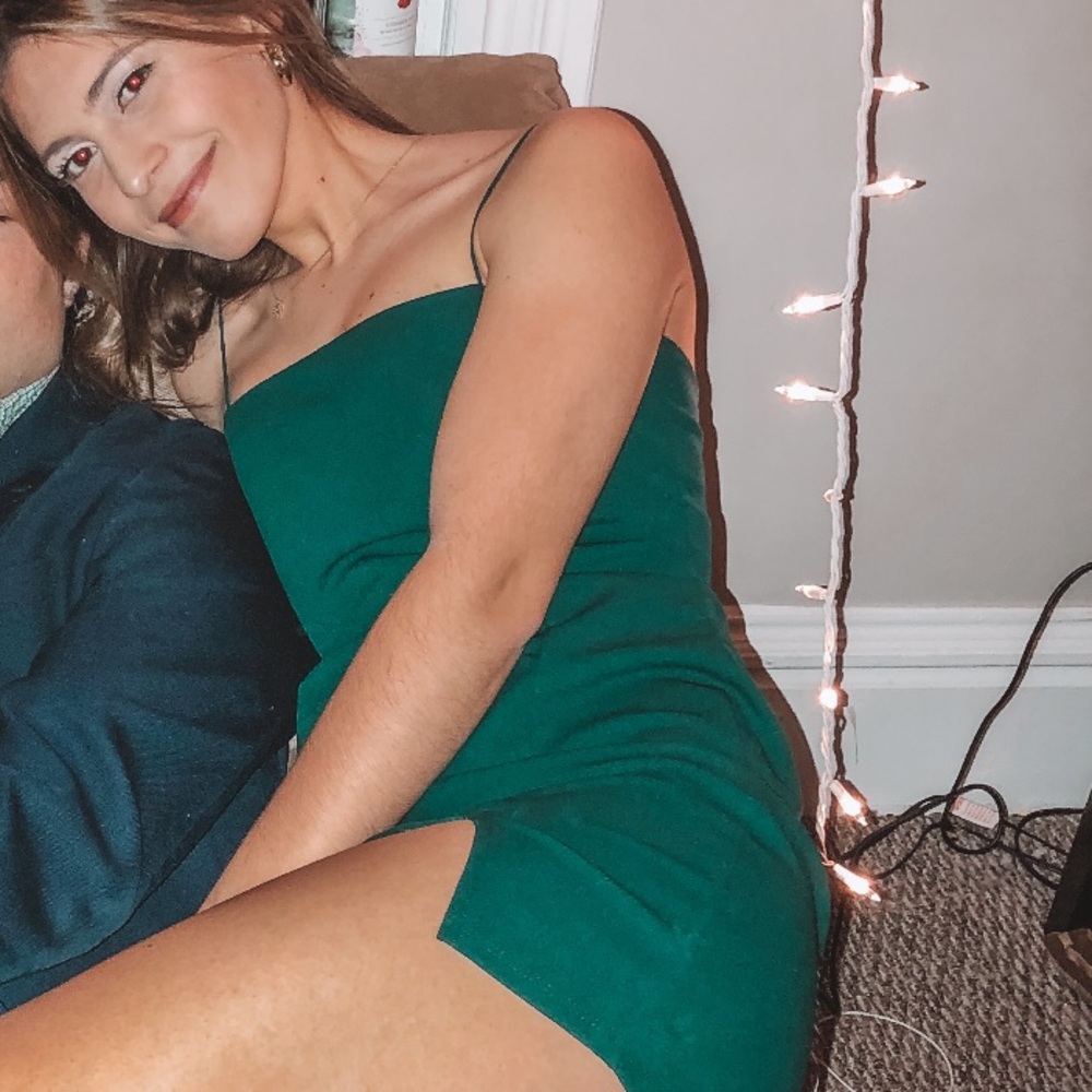 Emerald Green Mini Dress